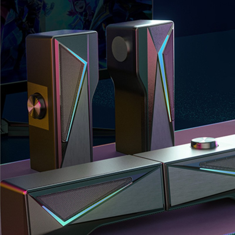 2x2.5W Computer Speaker RGB Li - Rgb Computer Soundbar For Pc recension och pris