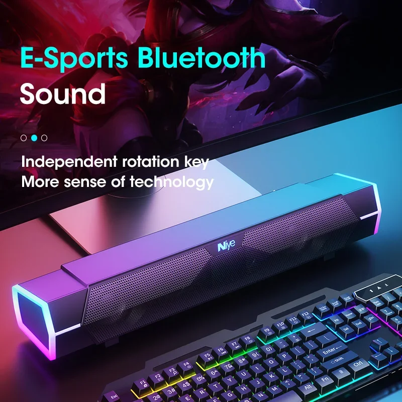 4D Stereo Sound Bar PC Speaker - Rgb Computer Soundbar For Pc recension och pris