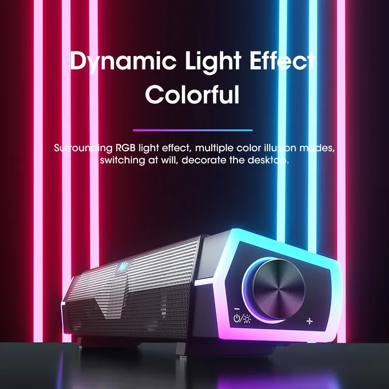 4D Stereo Sound Bar PC Speaker - Rgb Computer Soundbar For Pc recension och pris