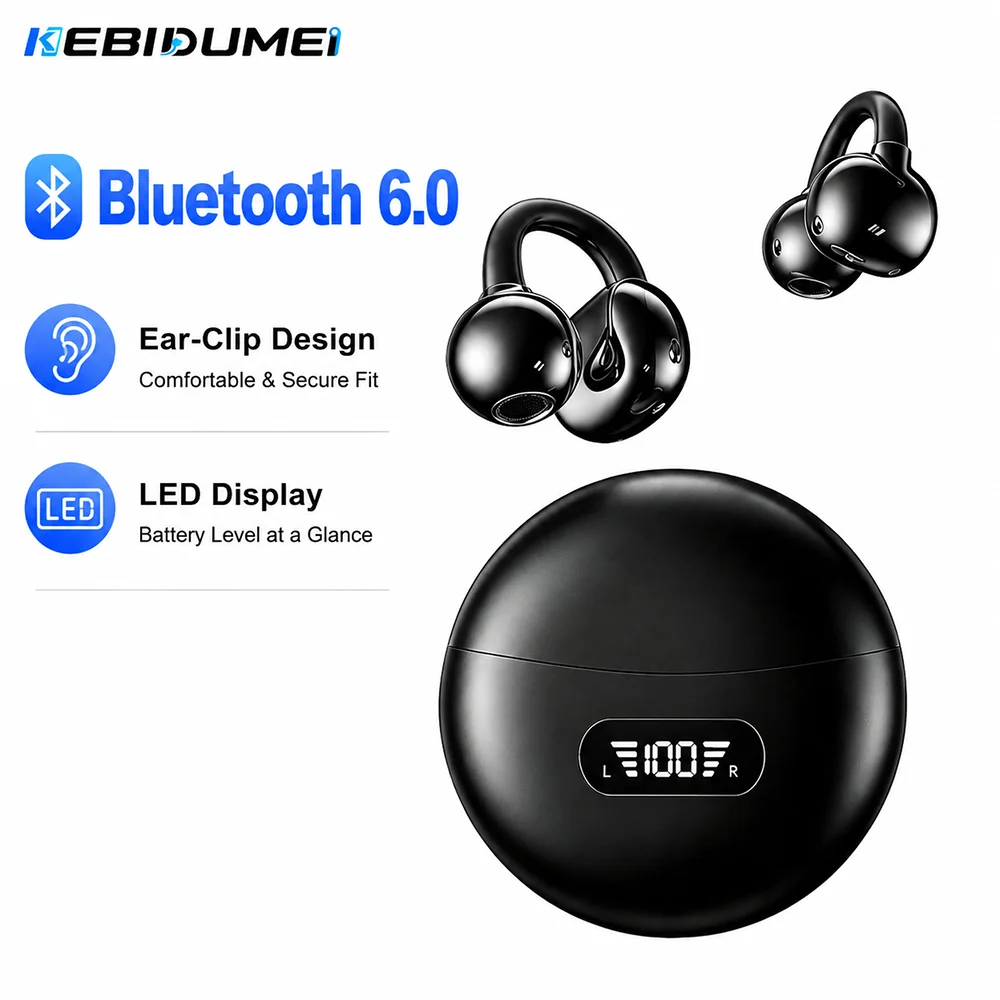 KEBIDUMEI Bluetooth 6.0 Earpho - Open Ear Air Conduction Headphones recension och pris