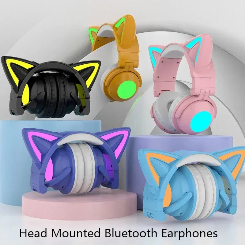 ZW068 LED Light Cat Ears Heads - Cat Ear Bluetooth Headset Led recension och pris