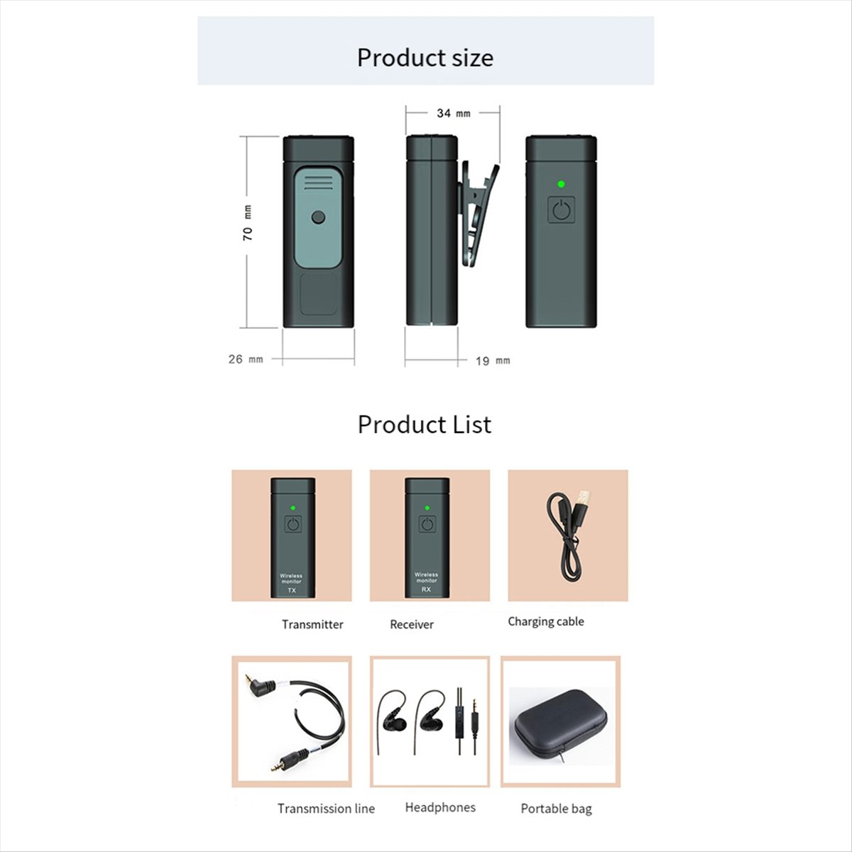 ONGE Wireless Earphone Monitor - In Ear Monitors For Singers recension och pris