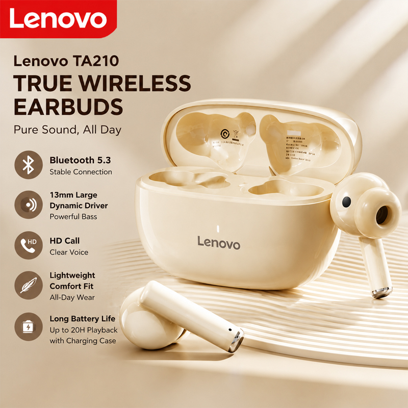 Lenovo TA210 Bluetooth Wireles - Anc Wireless Over Ear Headphones recension och pris