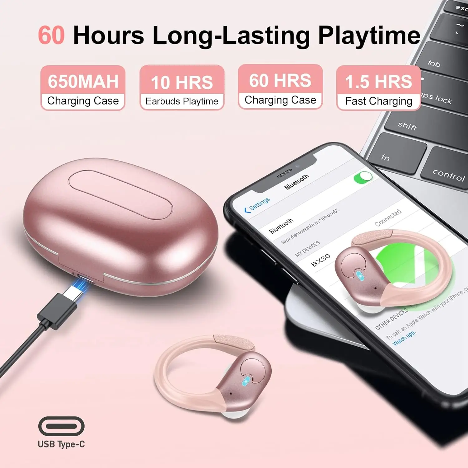 BX30 Bluetooth 6.0 Earphones I - Type C Wired Earphones With Mic recension och pris