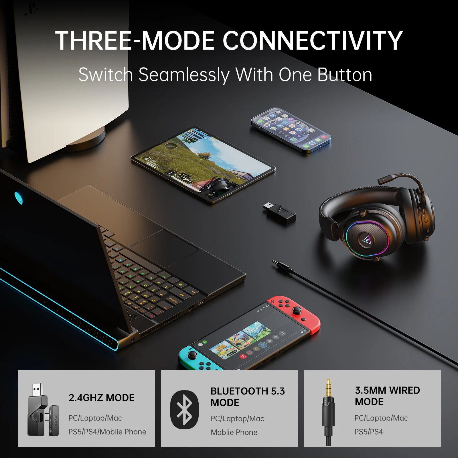 Oneodio EKSA MaKo BT Bluetooth - Anc Wireless Over Ear Headphones recension och pris