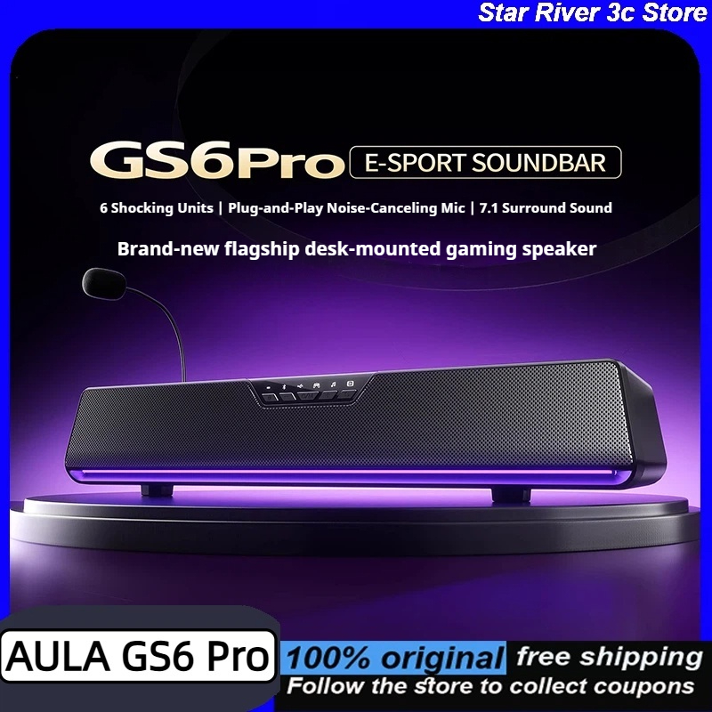 AULA GS6 Pro Wireless Gaming E - Rgb Computer Soundbar For Pc recension och pris