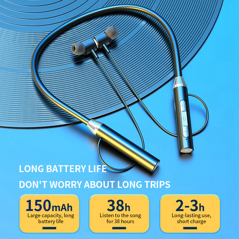 9D Wireless Bluetooth Earphone - Magnetic Neckband Sports Earphones recension och pris