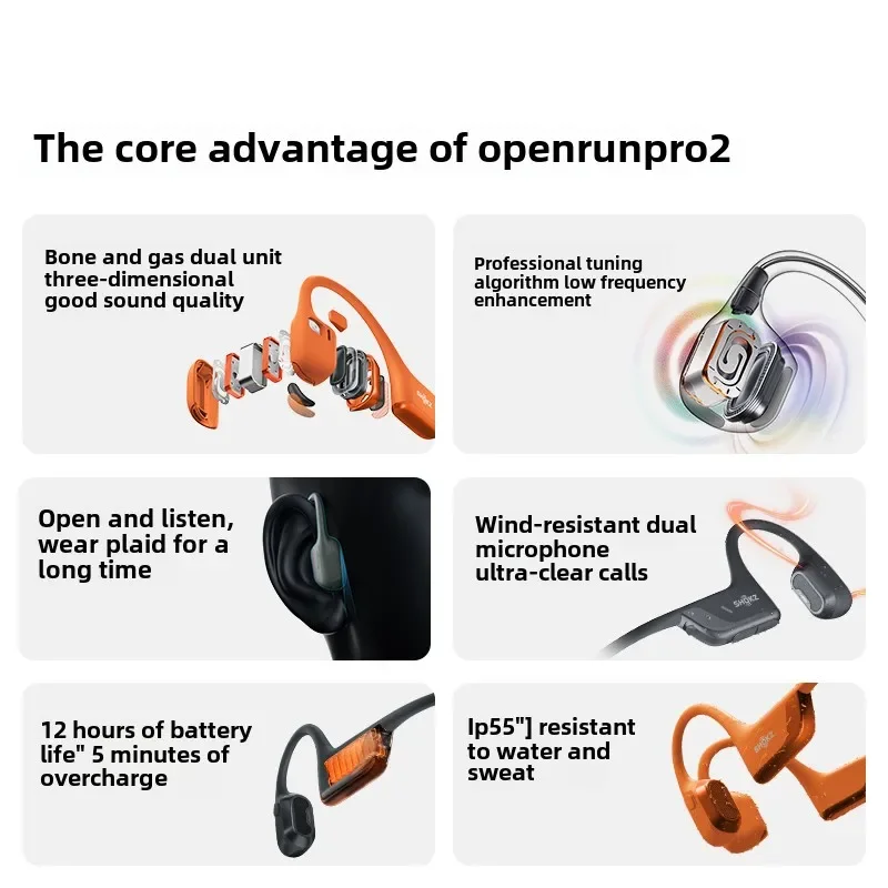 SHOKZ Earphones OpenRun Pro 2  - Bone Conduction Running Headphones recension och pris