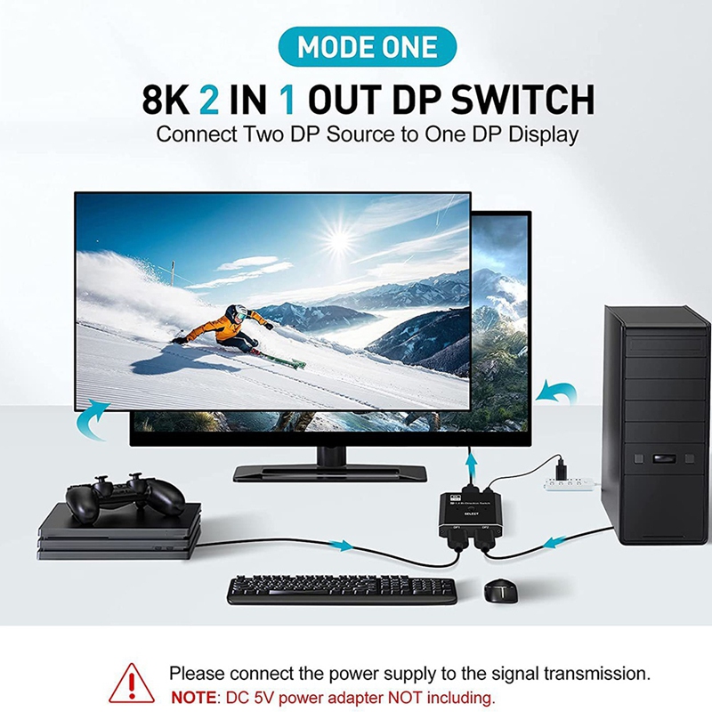 8K DisplayPort Switch 2 in 1 O - Laptops recension och pris