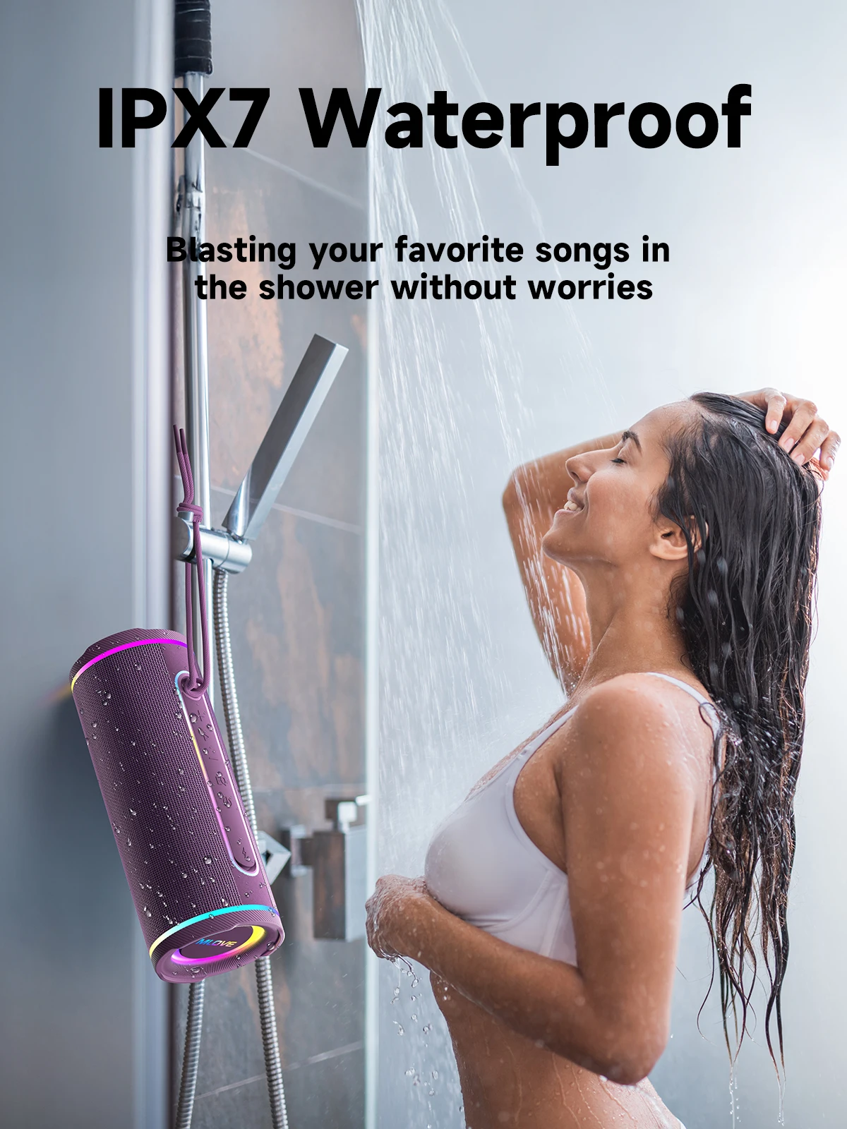 MLOVE Portable Bluetooth Speak - Portable Bluetooth Speaker Waterproof Ipx7 recension och pris