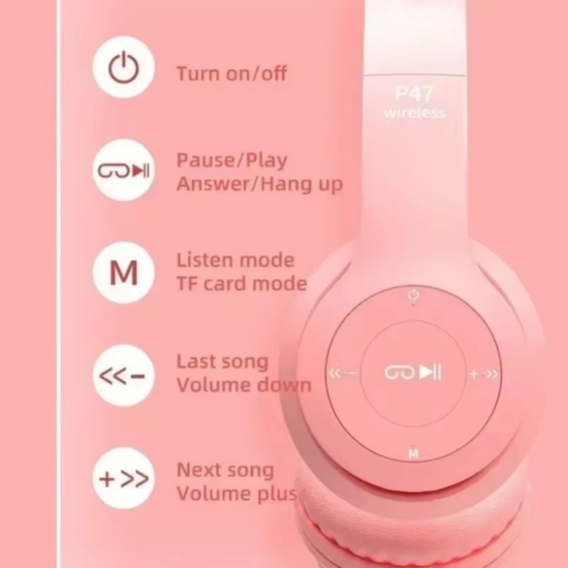 Wireless Bluetooth Earphones C - Cat Ear Bluetooth Headset Led recension och pris